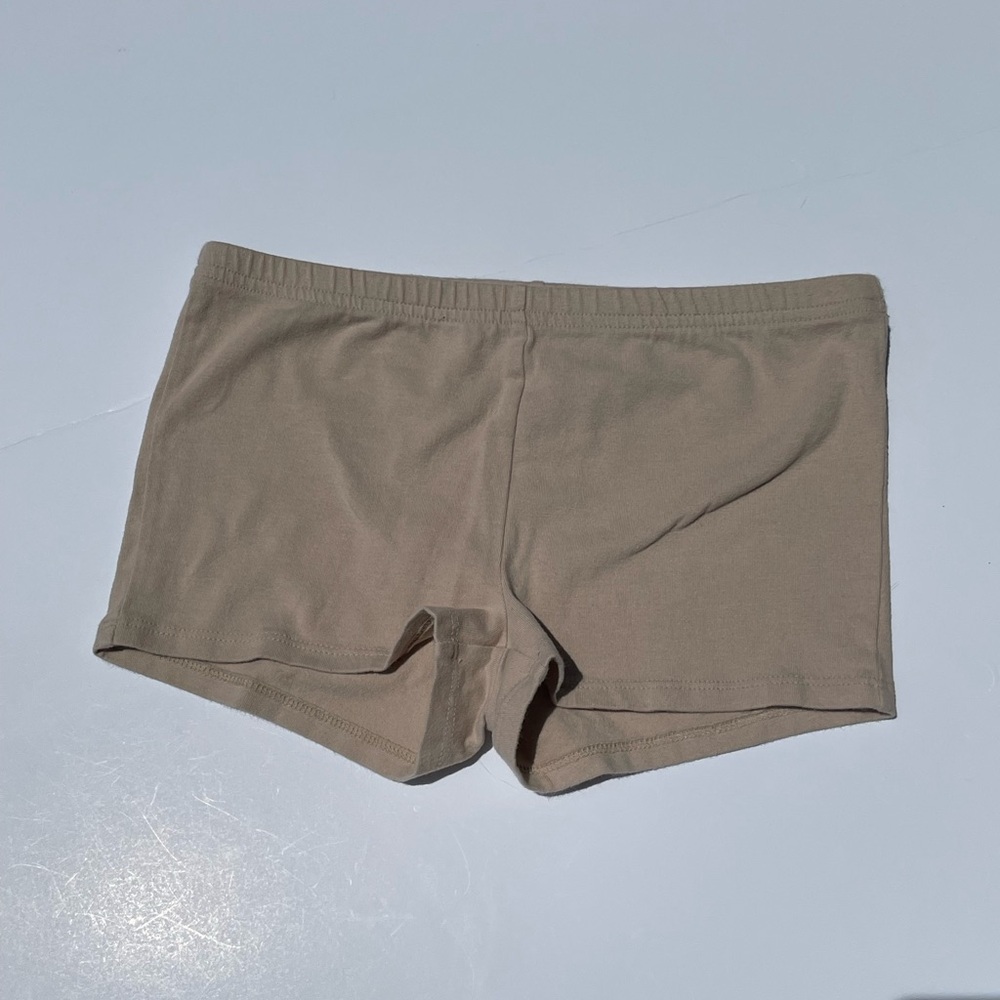 Girls Beige Dance Booty Shorts